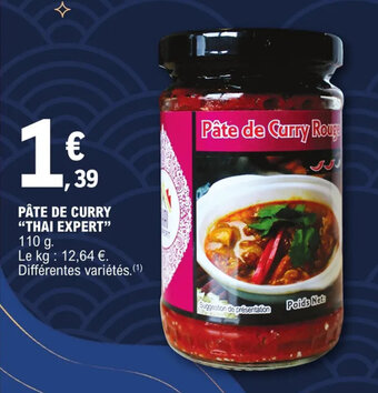 E.Leclerc PÂTE DE CURRY "THAI EXPERT" 110 g. offre