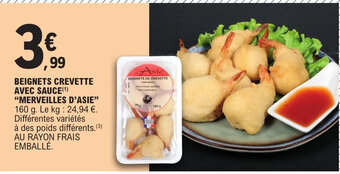 E.Leclerc BEIGNETS CREVETTE AVEC SAUCE(¹) "MERVEILLES D'ASIE" offre