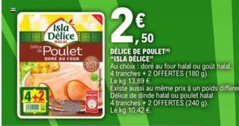 E.Leclerc DÉLICE DE POULET(4) "ISLA DÉLICE" offre