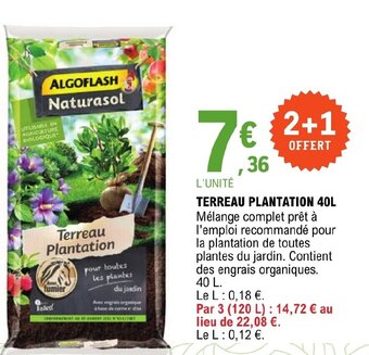 E.Leclerc TERREAU PLANTATION 40L offre