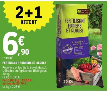 E.Leclerc FERTILISANT FUMIERS ET ALGUES offre