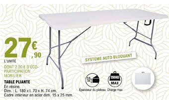 E.Leclerc TABLE PLIANTE offre