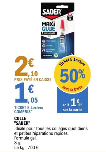 E.Leclerc COLLE "SADER" offre