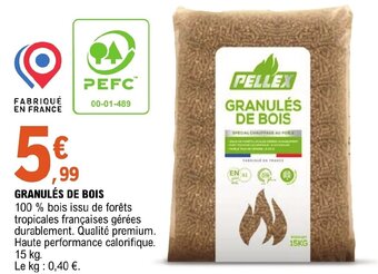 E.Leclerc GRANULÉS DE BOIS offre