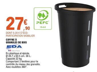 E.Leclerc COFFRE À GRANULES DE BOIS offre