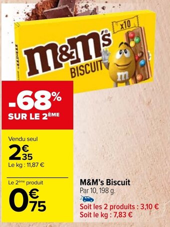 Carrefour Market M&M's Biscuit offre
