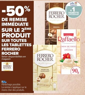 Carrefour Market SUR TOUTES LES TABLETTES FERRERO ROCHER offre