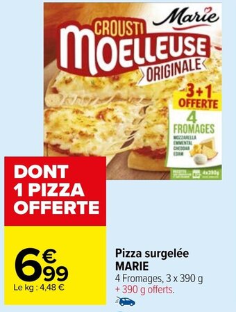 Carrefour Market Pizza surgelée MARIE offre