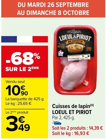 Cuisses de lapin(n) LOEUL ET PIRIOT
