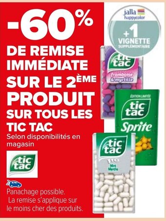 Carrefour Market SUR TOUS LES TIC TAC offre
