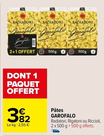 Carrefour Market Pâtes GAROFALO offre