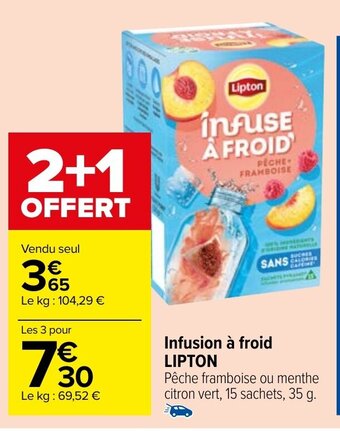 Carrefour Market Infusion à froid LIPTON offre