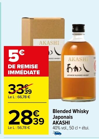 Carrefour Market Blended Whisky Japonais AKASHI offre