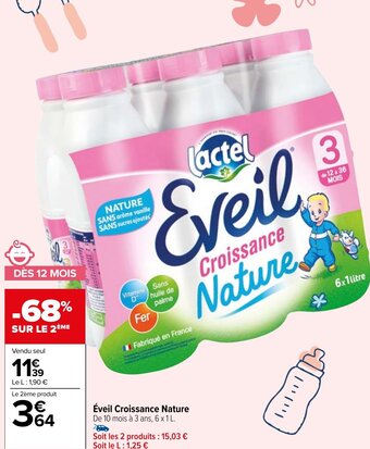 Carrefour Market Éveil Croissance Nature offre