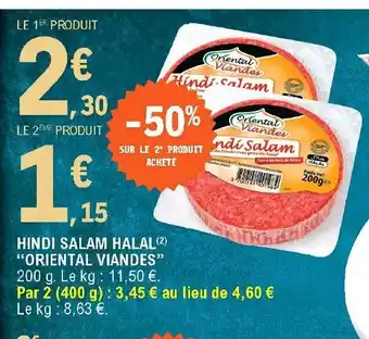 E.Leclerc Hindi Salam Halal Oriental Viandes offre