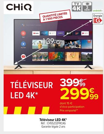 Carrefour Market Téléviseur LED 4K offre