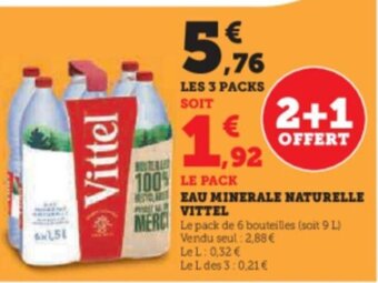 Hyper U EAU MINERALE NATURELLE VITTEL offre