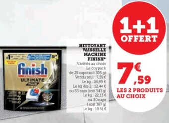 Hyper U NETTOYANT VAISSELLE MACHINE FINISH offre