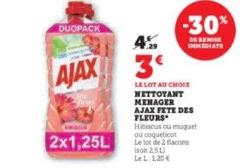 Hyper U NETTOYANT MENAGER AJAX FETE DES FLEURS offre