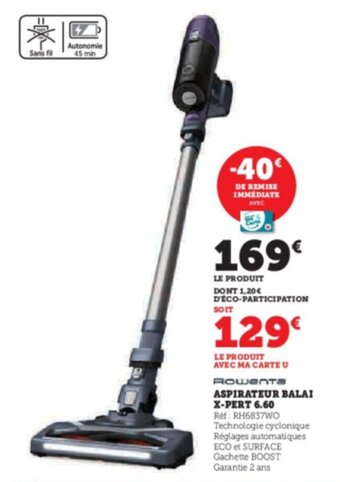 Hyper U ASPIRATEUR BALAI X-PERT 6.60 offre