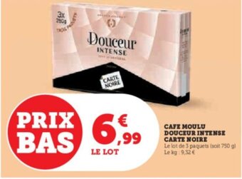 Hyper U CAFE MOULU DOUCEUR INTENSE CARTE NOIRE offre