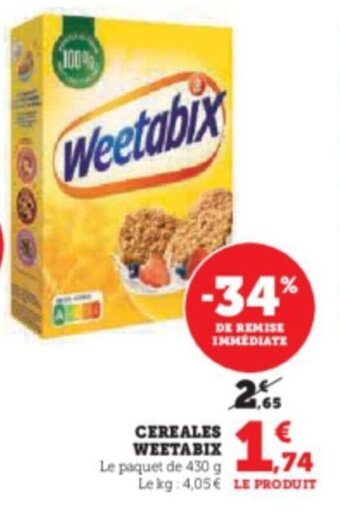 Hyper U CEREALES WEETABIX offre