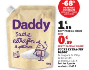 Hyper U SUCRE EXTRA-FIN DADDY offre