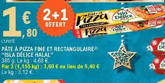 E.Leclerc Pâte à Pizza fine et rectangulaire offre