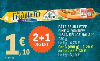 E.Leclerc Pâte feuilletée fine & ronde offre