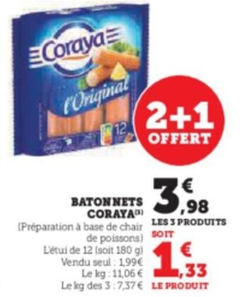 Hyper U BATONNETS CORAYA offre