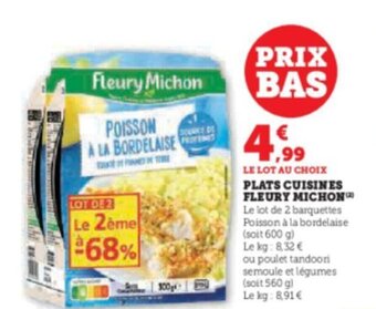 Hyper U PLATS CUISINES FLEURY MICHON offre