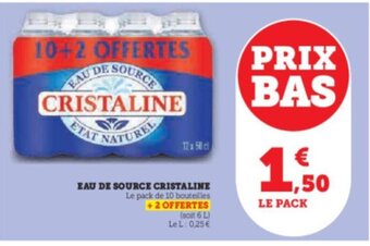 Hyper U EAU DE SOURCE CRISTALINE offre