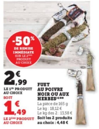Hyper U FUET AU POIVRE NOIR OU AUX HERBES offre
