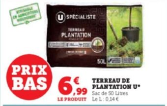 Hyper U TERREAU DE PLANTATION U offre