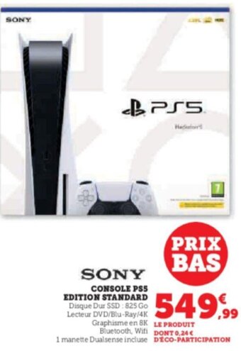 Hyper U CONSOLE PS5 EDITION STANDARD offre