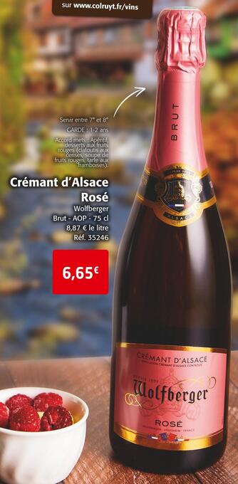 Colruyt Wolfberger crémant d’alsace rosé offre