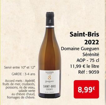 Colruyt Domaine gueguen saint-bris 2022 offre