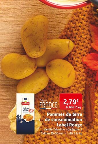 Colruyt Priméale pommes de terre de consommation label rouge offre