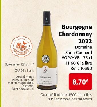 Colruyt Bourgogne chardonnay 2022 offre