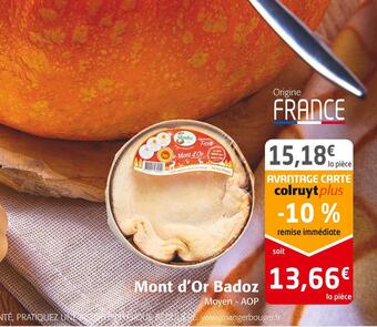 Colruyt Badoz mont d’or offre