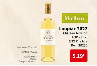 Colruyt Château terrefort loupiac 2022 offre