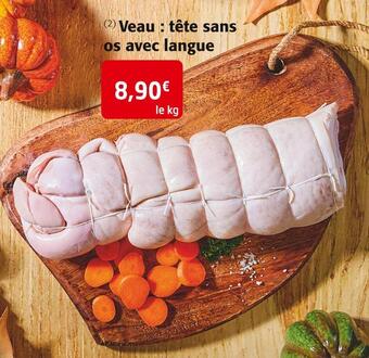 Colruyt Veau : tête sans os avec langue offre