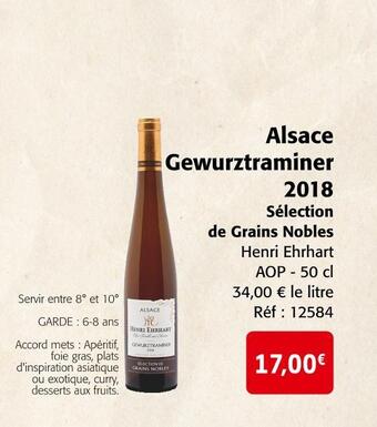 Colruyt Henri ehrhart alsace gewurztraminer 2018 offre