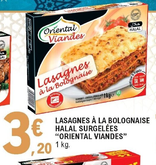 Promo Lasagnes A La Bolognaise Halal Surgelees Chez E Leclerc