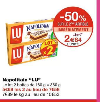 Monoprix Lu napolitain offre