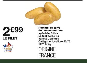 Monoprix Pomme de terre de consommation spéciale frites offre