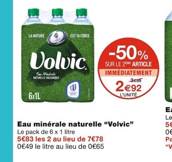 Monoprix Volvic eau minérale naturelle offre