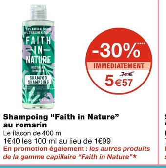 Monoprix Faith in nature shampoing au romarin offre