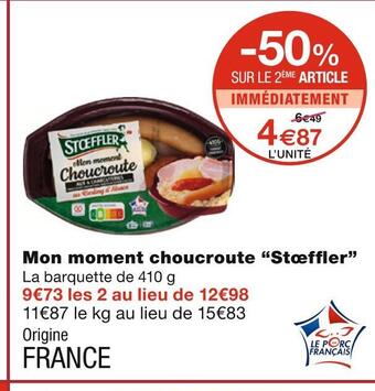 Monoprix Stœffler mon moment choucroute offre