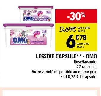 Supeco Omo lessive capsule offre